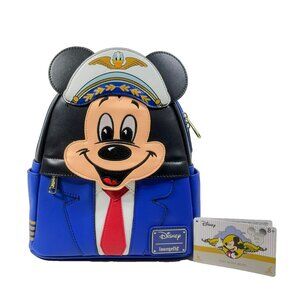 Loungefly Disney Mickey Mouse Pilot D23 2022 Expo Exclusive Mini Backpack RARE